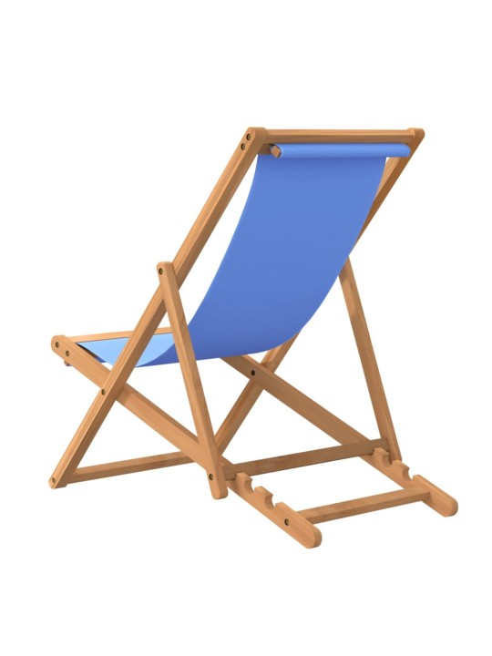 Kempingová židle teak 56 x 105 x 96 cm modrá