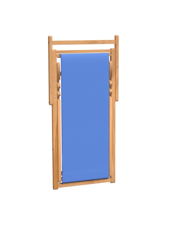 Kempingová židle teak 56 x 105 x 96 cm modrá