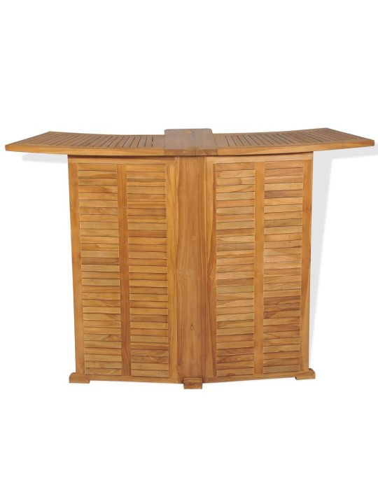 Skládací barový stolek 155 x 53 x 105 cm masivní teakové dřevo