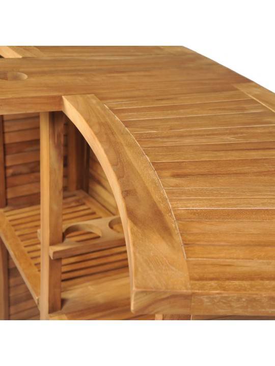 Skládací barový stolek 155 x 53 x 105 cm masivní teakové dřevo