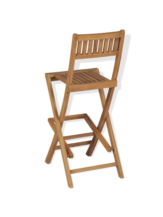 Skládací zahradní barové stoličky 2 ks masivní teak