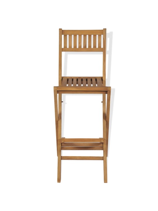 Skládací zahradní barové stoličky 2 ks masivní teak