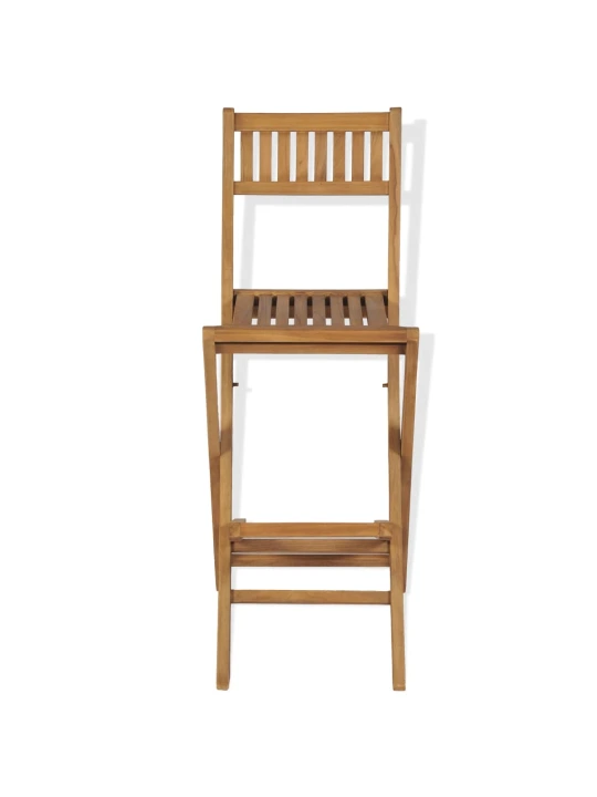 Skládací zahradní barové stoličky 2 ks masivní teak