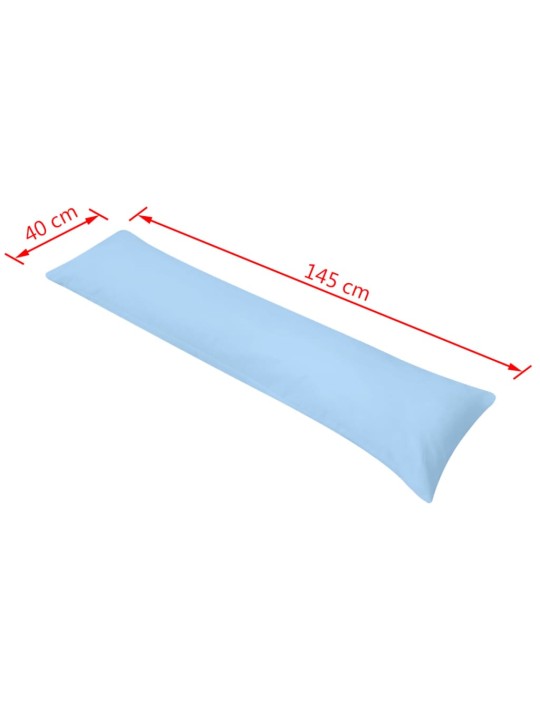 Polštář pro spaní na boku 40 x 145 cm modrý