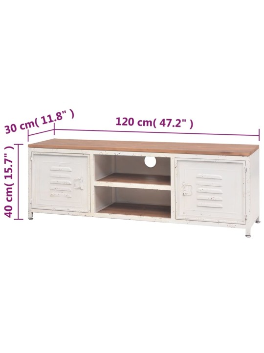 TV stolek 120 x 30 x 40 cm bílý