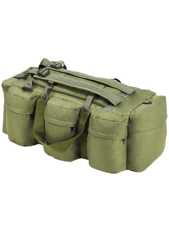 Sportovní taška 3 v 1 army styl 90 l olivově zelená