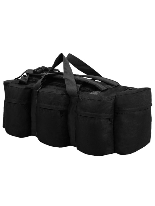 Sportovní taška 3 v 1 army styl 90 l černá