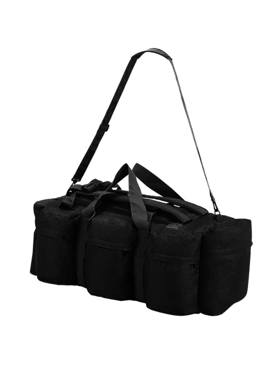Sportovní taška 3 v 1 army styl 90 l černá