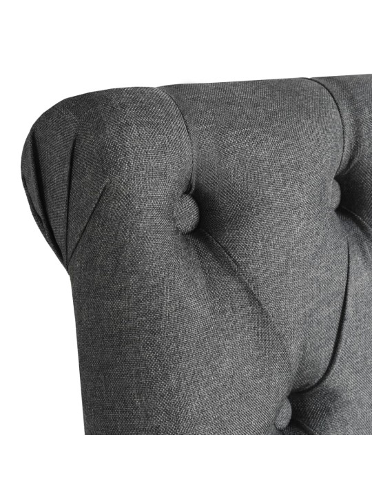 Jídelní židle 4 ks tmavě šedé textil