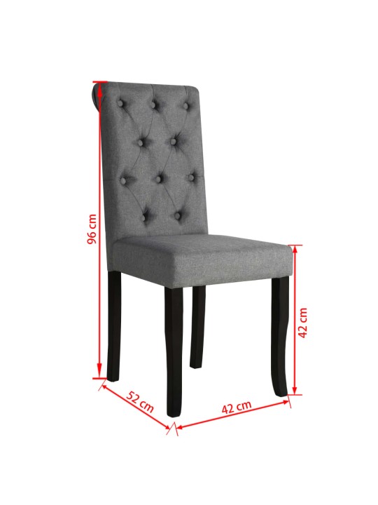 Jídelní židle 4 ks tmavě šedé textil