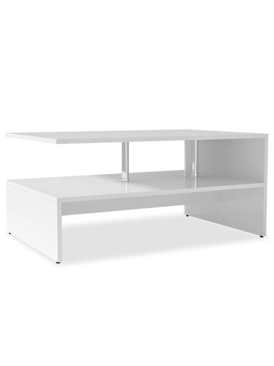 Konferenční stolek kompozitní dřevo 90 x 59 x 42 cm bílý