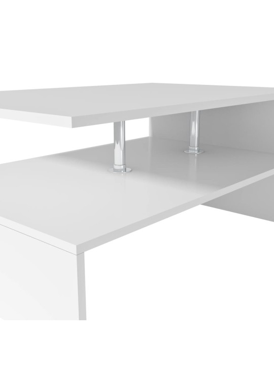 Konferenční stolek kompozitní dřevo 90 x 59 x 42 cm bílý