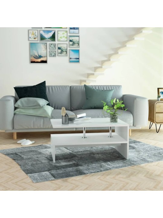 Konferenční stolek kompozitní dřevo 90 x 59 x 42 cm bílý