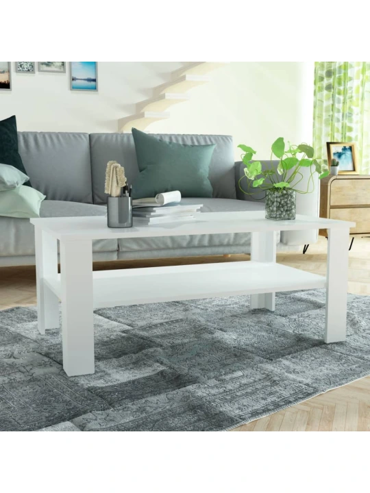 Konferenční stolek kompozitní dřevo 100 x 59 x 42 cm bílý