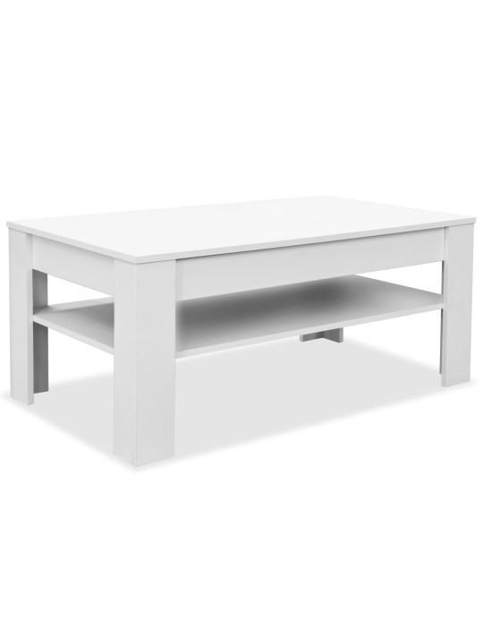 Konferenční stolek kompozitní dřevo 110 x 65 x 48 cm bílý