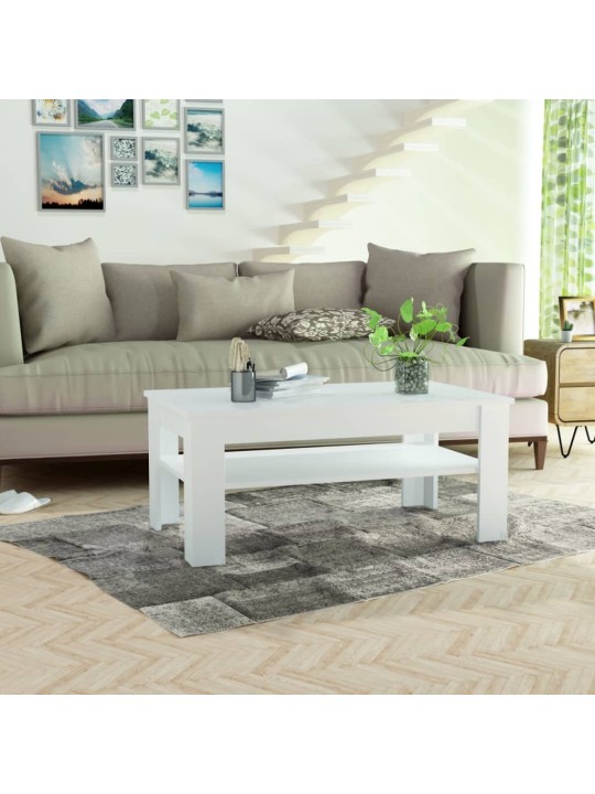 Konferenční stolek kompozitní dřevo 110 x 65 x 48 cm bílý