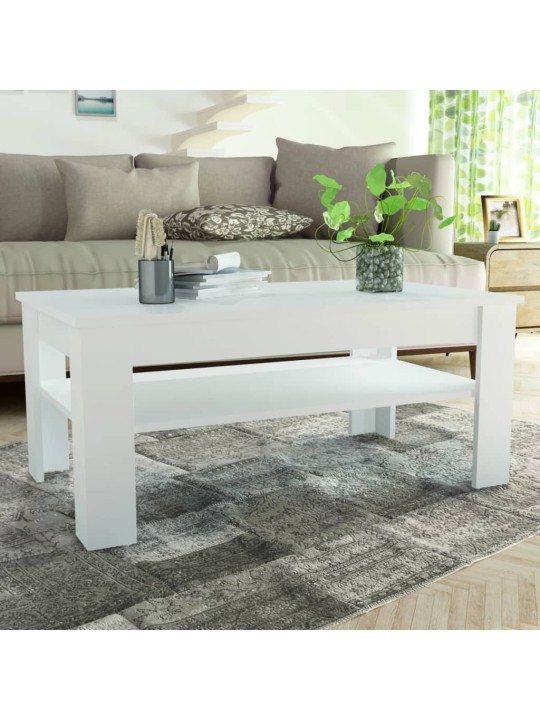 Konferenční stolek kompozitní dřevo 110 x 65 x 48 cm bílý