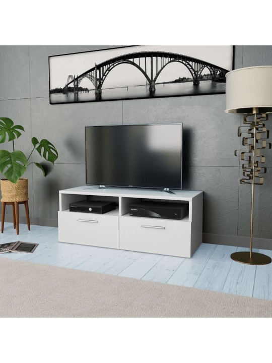 TV stolek kompozitní dřevo 95 x 35 x 36 cm bílý