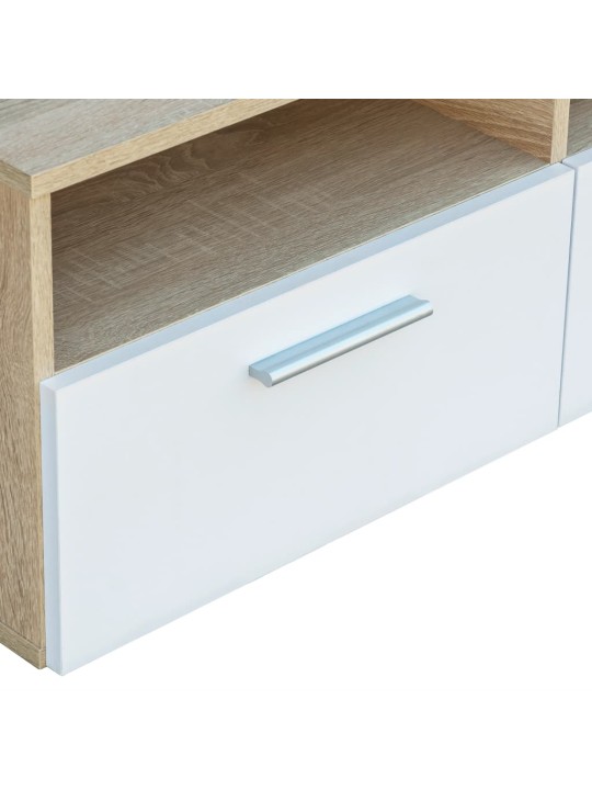 TV stolek kompozitní dřevo 95 x 35 x 36 cm dub a bílý