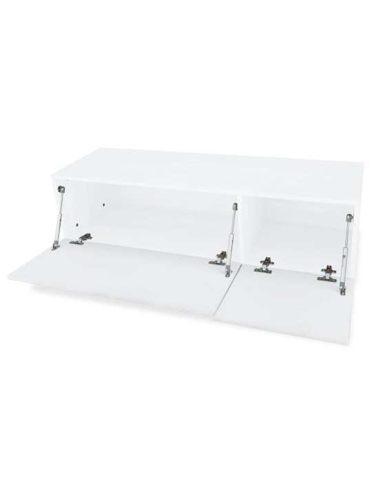 TV stolek kompozitní dřevo 120x40x34 cm bílý s vysokým leskem