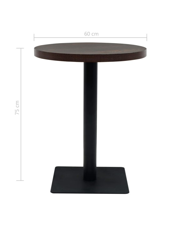 Bistro stůl MDF a ocel kulatý 60 x 75 cm