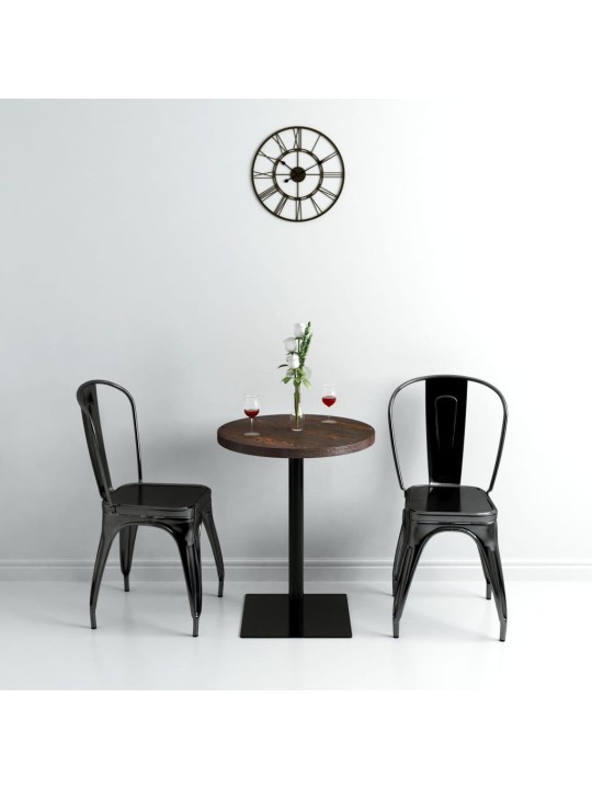Bistro stůl MDF a ocel kulatý 60 x 75 cm