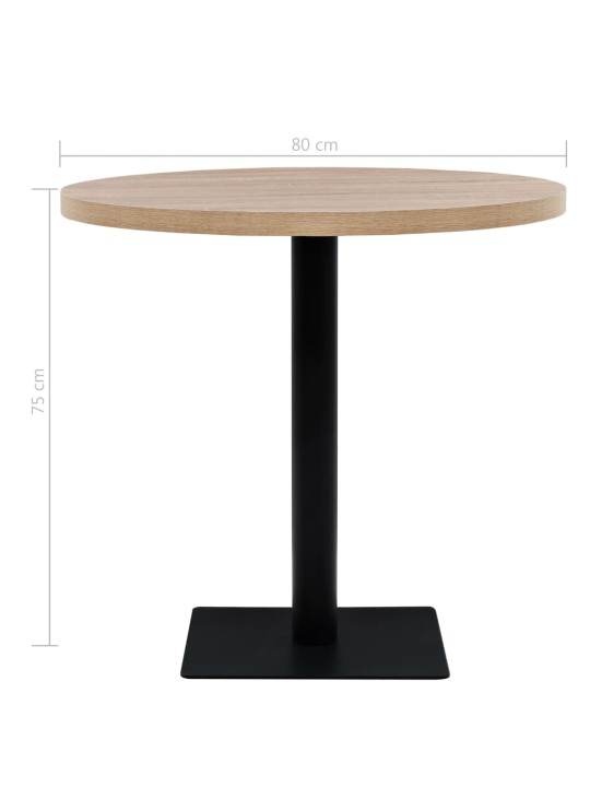 Bistro stůl MDF a ocel kulatý 80 x 75 cm