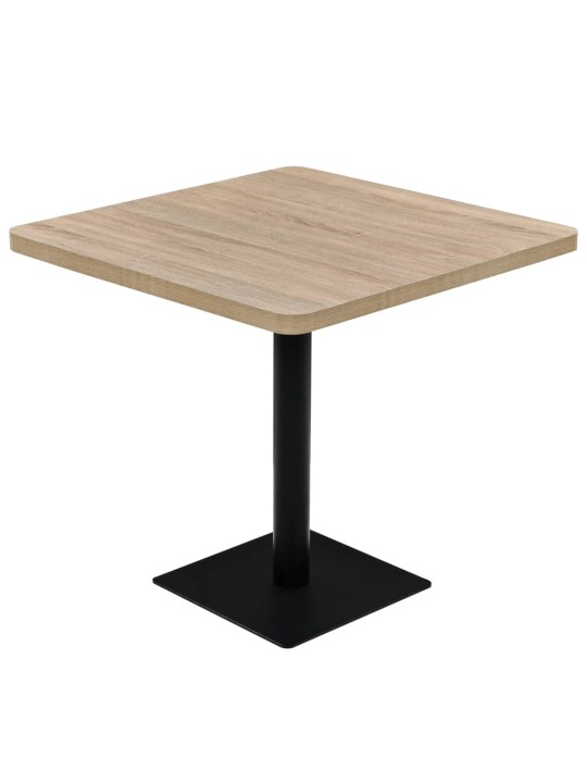 Bistro stolek MDF a ocel čtvercový 80 x 80 x 75 cm