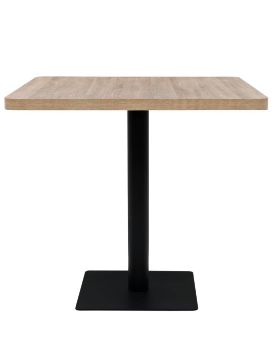 Bistro stolek MDF a ocel čtvercový 80 x 80 x 75 cm