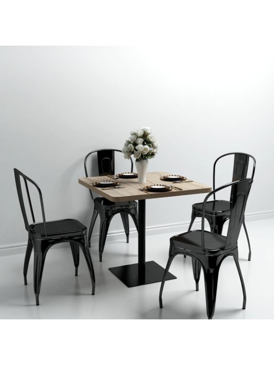 Bistro stolek MDF a ocel čtvercový 80 x 80 x 75 cm