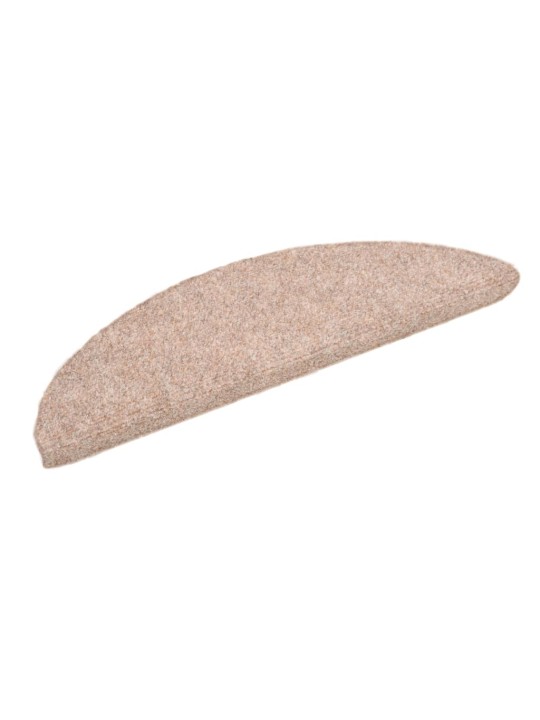 Samolepící nášlapy na schody 15 ks vpichované 56x17x3cm krémová