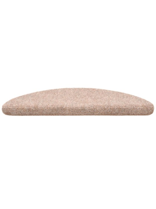Samolepící nášlapy na schody 15 ks vpichované 56x17x3cm krémová