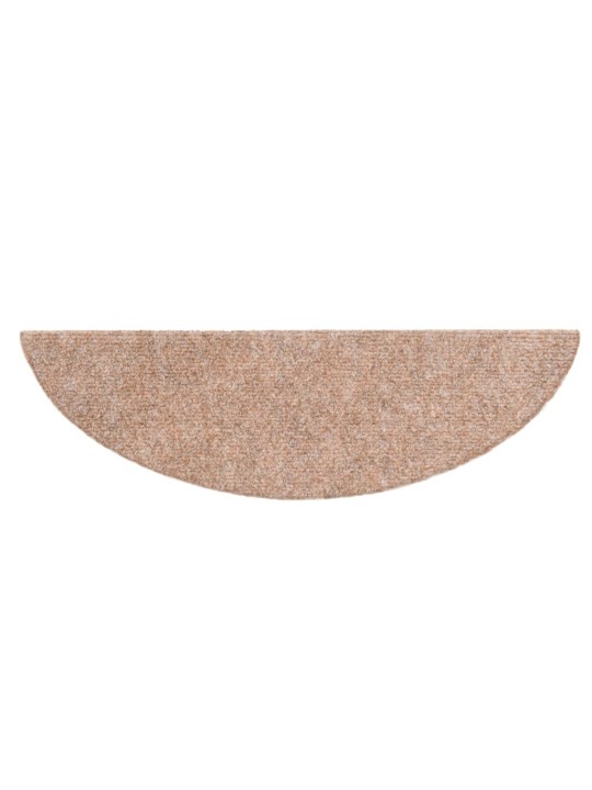 Samolepící nášlapy na schody 15 ks vpichované 56x17x3cm krémová