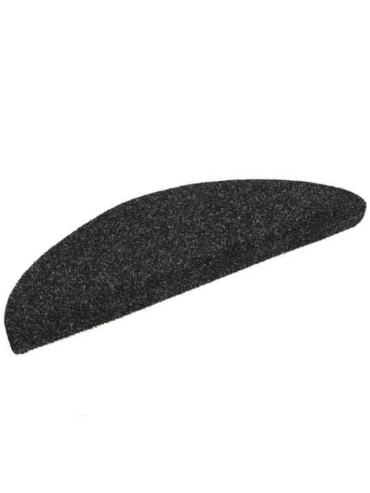 Samolepící nášlapy na schody 15 ks vpichované 56x17x3 cm černé