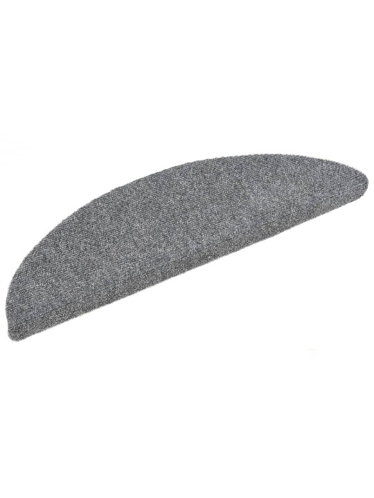 Samolepící nášlapy na schody 15ks vpichované 56x17x3cm sv. šedé