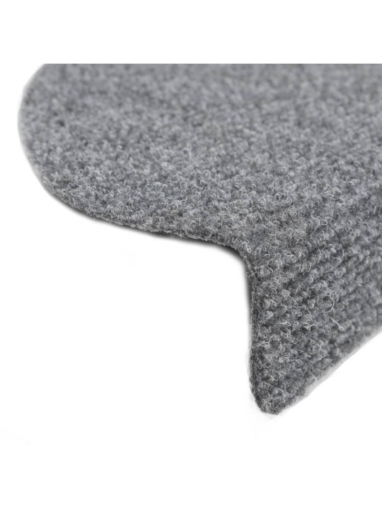 Samolepící nášlapy na schody 15ks vpichované 56x17x3cm sv. šedé