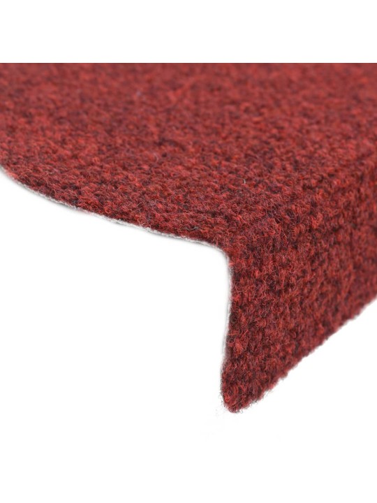 Samolepící nášlapy na schody 15 ks vpichované 56x17x3cm červené