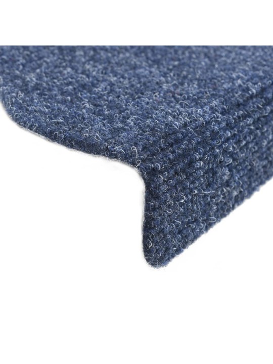 Samolepící nášlapy na schody 15 ks vpichované 56x17x3 cm, modré