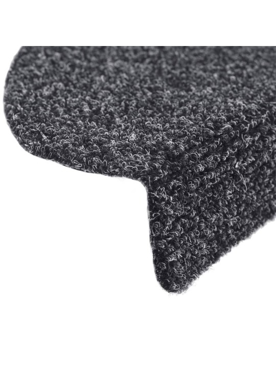 Samolepící nášlapy na schody 15ks vpichované 65x21x4cm tm. šedé