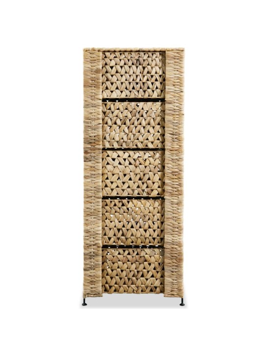 Komoda se 6 košíky 47 x 37 x 100 cm vodní hyacint