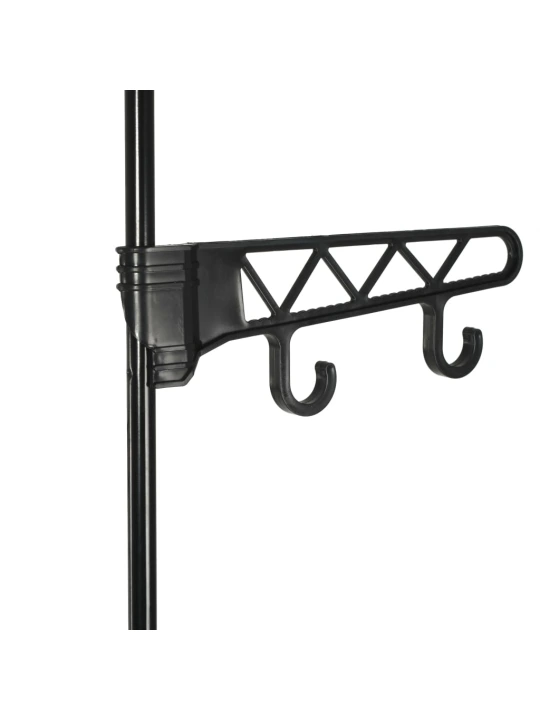 Stojan na oblečení ocel a netkaná textilie 55x28,5x175 cm černý