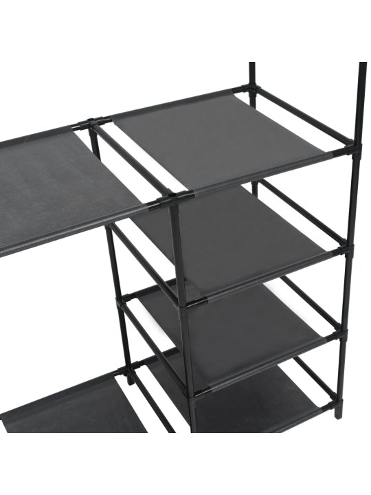 Stojan na oblečení ocel a netkaná textilie 87x44x158 cm černý