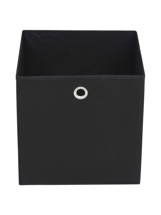 Úložné boxy 4 ks netkaná textilie 32 x 32 x 32 cm černé
