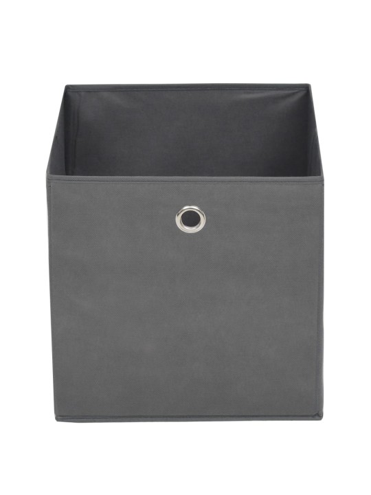 Úložné boxy 4 ks netkaná textilie 32 x 32 x 32 cm šedé