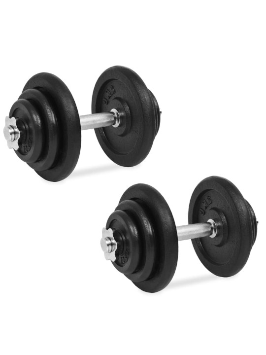 18dílný set jednoručních činek 40 kg litina