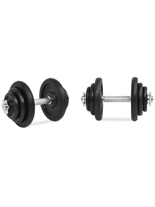 18dílný set jednoručních činek 40 kg litina