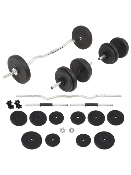 Sada činek barbell a dumbbell, 30 kg