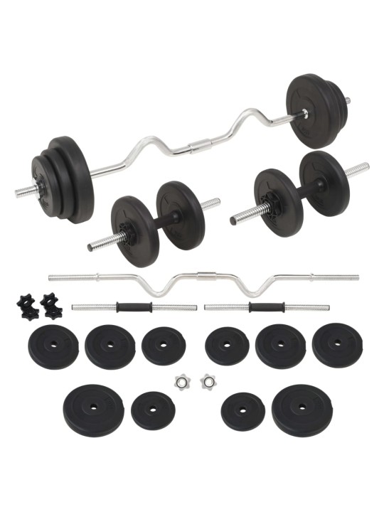Sada činek barbell a dumbbell 30 kg