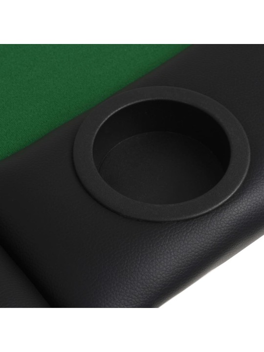 Skládací pokerový stůl pro 9 hráčů 3 díly oválný zelený