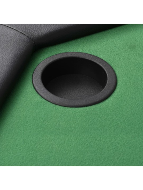 Skládací pokerový stůl pro 8 hráčů 2 díly osmihranný zelený
